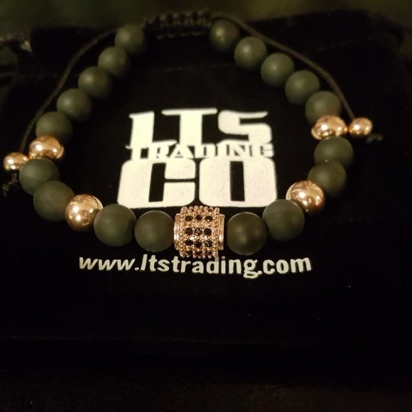 Memoria Rose Gold Black Onyx Bracelet #LTS0106 - Picture 2 of 3